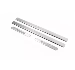 Накладки на пороги OmsaLine (4 шт., нерж.) для Fiat Punto Grande/EVO 2006-2018 рр Накладки на пороги OmsaLine (4 шт., нерж.) для Fiat Punto Grande/EVO 2006-2018 рр