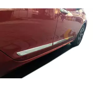 Молдинг дверний (4 шт, нерж) для Peugeot 208 2012-2019 рр