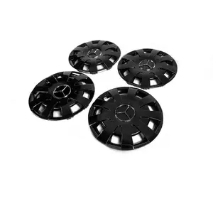 Ковпаки чорні ABS (1-катковий, 4 шт) для Mercedes Sprinter W906 2006-2018 рр Ковпаки чорні ABS (1-катковий, 4 шт) для Mercedes Sprinter W906 2006-2018 рр