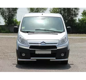 Передній захист ST009 (нерж.) 60 мм для Fiat Scudo 2007-2015 рр Передній захист ST009 (нерж.) 60 мм для Fiat Scudo 2007-2015 рр