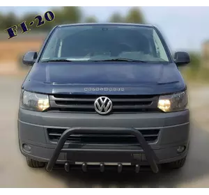 Кенгурятник WT003 Black (нерж) для Volkswagen T5 2010-2015 рр