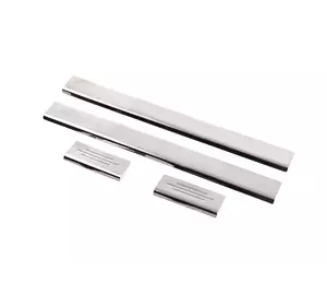 Накладки на пороги Carmos (4 шт, нерж) для Toyota Yaris 2006-2011 рр Накладки на пороги Carmos (4 шт, нерж) для Toyota Yaris 2006-2011 рр