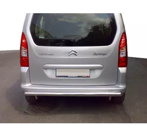 Задній захист (нерж.) 60 мм для Citroen Berlingo 2008-2018 рр Задній захист (нерж.) 60 мм для Citroen Berlingo 2008-2018 рр