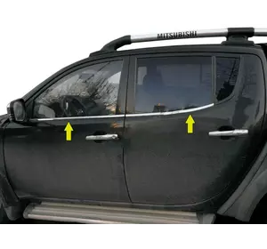 Нижня окантовка вікон (нерж) для Fiat Fullback 2016-2024 рр Нижня окантовка вікон (нерж) для Fiat Fullback 2016-2024 рр