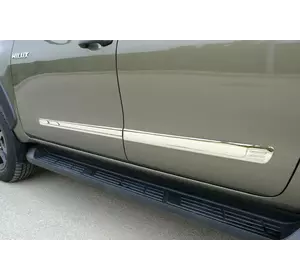 Накладки на молдинги OmsaLine (4 шт, нерж) для Toyota Hilux 2015-2024 рр Накладки на молдинги OmsaLine (4 шт, нерж) для Toyota Hilux 2015-2024 рр