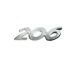 Напис 206 (90мм на 25мм) для Peugeot 206