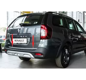 Кромка багажника (нерж) OmsaLine - Італійська нержавійка для Renault Logan MCV 2013-2022 рр Кромка багажника (нерж) OmsaLine - Італійська нержавійка для Renault Logan MCV 2013-2022 рр