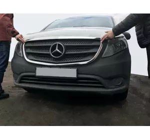 Обведення решітки (2 шт., нерж) для Mercedes Vito / V-class W447 2014-2024 рр Обведення решітки (2 шт., нерж) для Mercedes Vito / V-class W447 2014-2024 рр