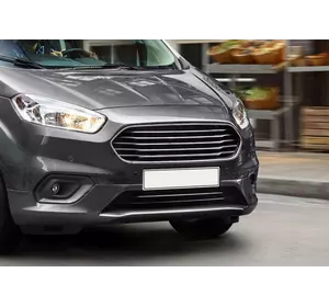 Накладки на решітку OmsaLine (2018-2024, 4 шт, нерж) для Ford Courier рр Накладки на решітку OmsaLine (2018-2024, 4 шт, нерж) для Ford Courier рр