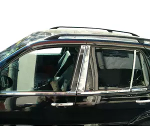 Молдинги дверних стійок (6 шт, нерж.) для Mercedes ML W163 Молдинги дверних стійок (6 шт, нерж.) для Mercedes ML W163