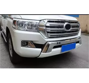 Передня накладка 2012-2016 (EA-style, без спідниці) Чорний колір для Toyota Land Cruiser 200 Передня накладка 2012-2016 (EA-style, без спідниці) Чорний колір для Toyota Land Cruiser 200