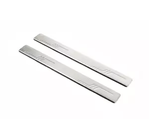 Накладки на пороги (Omsa, 2 шт., нерж.) для Fiat Scudo 2007-2015 рр Накладки на пороги (Omsa, 2 шт., нерж.) для Fiat Scudo 2007-2015 рр