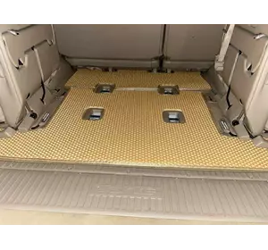 Килимок багажника 2 шт Бежевий (EVA, 7 місць) для Toyota Land Cruiser 100