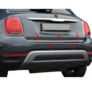 Кромка багажника (нерж) Carmos - Турецька сталь для Fiat 500X Кромка багажника (нерж) Carmos - Турецька сталь для Fiat 500X