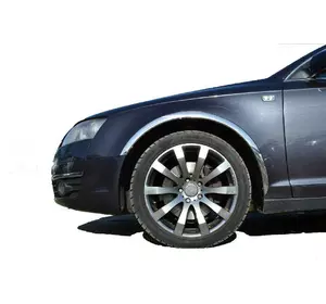 Накладки на арки (4 шт, нерж) для Ауди A6 C6 2004-2011 рр Накладки на арки (4 шт, нерж) для Ауди A6 C6 2004-2011 рр
