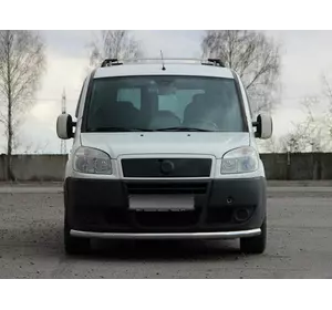 Передній захист ST008 (2 шт., нерж.) 42 мм для Fiat Doblo I 2005-2010 рр Передній захист ST008 (2 шт., нерж.) 42 мм для Fiat Doblo I 2005-2010 рр