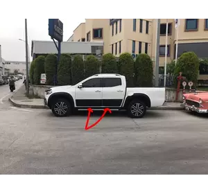 Молдинг двері (4 шт, ABS) для Mercedes X class Молдинг двері (4 шт, ABS) для Mercedes X class