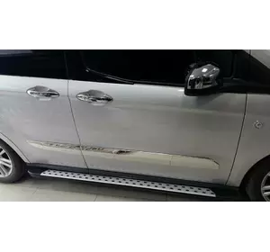 Бокові пороги DotLine (2 шт., Алюміній) для Ford Courier 2014-2023 рр Бокові пороги DotLine (2 шт., Алюміній) для Ford Courier 2014-2023 рр
