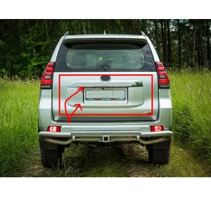 Хром планка над номером (дизайн 2018) Пластикова накладка (ванна) для Toyota Land Cruiser Prado 150 Хром планка над номером (дизайн 2018) Пластикова накладка (ванна) для Toyota Land Cruiser Prado 150
