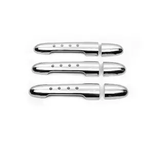 Накладка на ручку з дірками (1 шт, нерж) для Mercedes Vito W639 2004-2015рр Накладка на ручку з дірками (1 шт, нерж) для Mercedes Vito W639 2004-2015рр