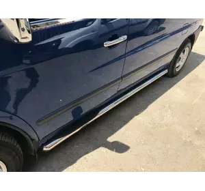 Бічні труби (2 шт., нерж.) d70 для Mercedes Vito W638 1996-2003 років Бічні труби (2 шт., нерж.) d70 для Mercedes Vito W638 1996-2003 років