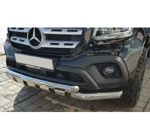 Передній вус Gronder (нерж, 70мм) для Mercedes X class Передній вус Gronder (нерж, 70мм) для Mercedes X class