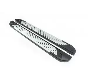 Бокові пороги Allmond Grey (2 шт., Алюміній) для Fiat Panda 2011-2024 Бокові пороги Allmond Grey (2 шт., Алюміній) для Fiat Panda 2011-2024