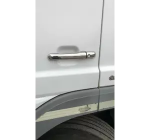 Накладки на ручки (2 шт, нерж) OmsaLine - Італійська нержавіюча сталь для Mercedes Atego Накладки на ручки (2 шт, нерж) OmsaLine - Італійська нержавіюча сталь для Mercedes Atego