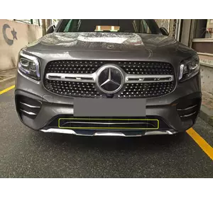 Хром смужка на передній бампер (нерж) для Mercedes GLB X247 2019-2024 рр