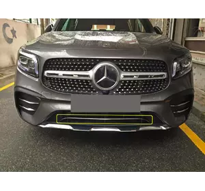 Хром смужка на передній бампер (нерж) для Mercedes GLB X247 2019-2024 рр Хром смужка на передній бампер (нерж) для Mercedes GLB X247 2019-2024 рр
