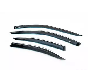 Вітровики з хром молдингом SD (4 шт, HIC) для Skoda Superb 2016-2024 рр Вітровики з хром молдингом SD (4 шт, HIC) для Skoda Superb 2016-2024 рр