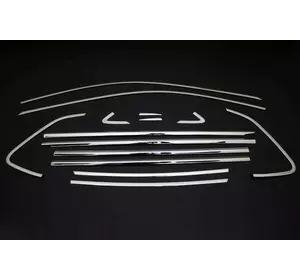 Повна окантовка вікон (14 шт, нерж) для Volkswagen Polo 2017-2024 рр Повна окантовка вікон (14 шт, нерж) для Volkswagen Polo 2017-2024 рр