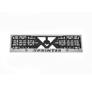 Рамка під номер хром (1 шт, нержавіюча сталь) для Mercedes Sprinter W901-905 1995-2006 рр Рамка під номер хром (1 шт, нержавіюча сталь) для Mercedes Sprinter W901-905 1995-2006 рр