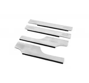 Накладки на внутрішні пороги Carmos (4 шт., нерж.) для Fiat Fiorino/Qubo 2008-2024 рр Накладки на внутрішні пороги Carmos (4 шт., нерж.) для Fiat Fiorino/Qubo 2008-2024 рр