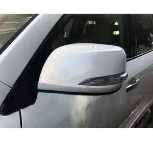 Кришки дзеркал (з повторювачем, стиль 2014 року) Білий колір для Toyota Land Cruiser Prado 150 Кришки дзеркал (з повторювачем, стиль 2014 року) Білий колір для Toyota Land Cruiser Prado 150