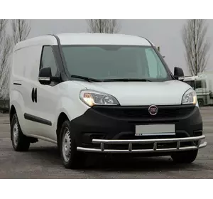 Передній захист ST016-3 (нерж.) 51/51 мм для Fiat Doblo II 2010-2022 рр Передній захист ST016-3 (нерж.) 51/51 мм для Fiat Doblo II 2010-2022 рр