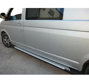 Бокові пороги X5-тип (2 шт., алюм) Коротка база для Volkswagen T5 Multivan 2003-2010 рр Бокові пороги X5-тип (2 шт., алюм) Коротка база для Volkswagen T5 Multivan 2003-2010 рр
