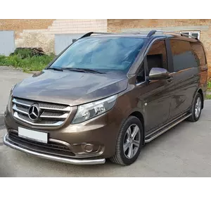 Передній захист ST008 (нерж.) для Mercedes Vito / V-class W447 2014-2024 рр Передній захист ST008 (нерж.) для Mercedes Vito / V-class W447 2014-2024 рр