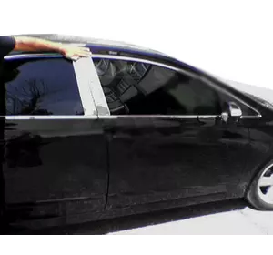 Молдинг дверних стійок (6 шт, нерж.) для Citroen C-5 2008-2017 років Молдинг дверних стійок (6 шт, нерж.) для Citroen C-5 2008-2017 років