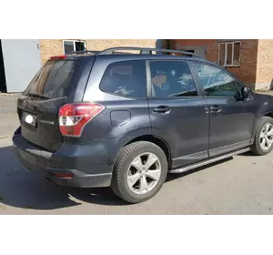 Бокові пороги Premium (2 шт., нерж.) Ø51 для Subaru Forester 2013-2018 рр