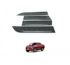 Молдинг двері EuroCap (4 шт, ABS) для Toyota Hilux 2015-2024 рр