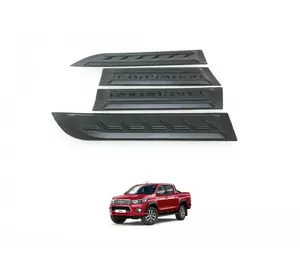 Молдинг двері EuroCap (4 шт, ABS) для Toyota Hilux 2015-2024 рр Молдинг двері EuroCap (4 шт, ABS) для Toyota Hilux 2015-2024 рр