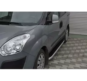 Бокові пороги Fullmond (2 шт., алюміній) Стандартна база для Fiat Doblo II 2010-2022 рр Бокові пороги Fullmond (2 шт., алюміній) Стандартна база для Fiat Doblo II 2010-2022 рр
