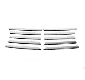 Накладки на решітку (10 частин, нерж) Carmos - Турецька сталь для Mercedes Vito W638 1996-2003 років Накладки на решітку (10 частин, нерж) Carmos - Турецька сталь для Mercedes Vito W638 1996-2003 років