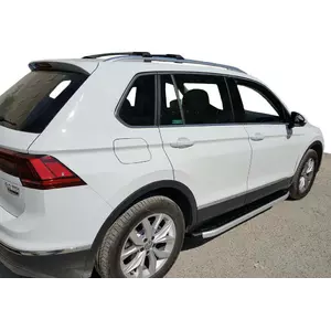 Бокові пороги Fullmond (2 шт., алюм) для Volkswagen Tiguan 2007-2016 рр Бокові пороги Fullmond (2 шт., алюм) для Volkswagen Tiguan 2007-2016 рр