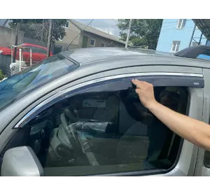 Вітровики з хромом (2 шт, Niken) для Mercedes Citan 2013-2021 рр Вітровики з хромом (2 шт, Niken) для Mercedes Citan 2013-2021 рр