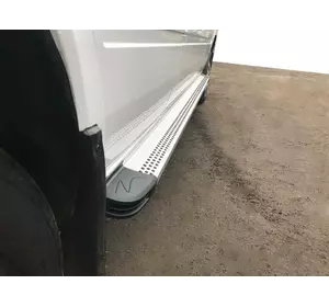 Бокові пороги Maya V2 (2 шт., алюміній) Довга база для Mercedes Sprinter W901-905 1995-2006 рр Бокові пороги Maya V2 (2 шт., алюміній) Довга база для Mercedes Sprinter W901-905 1995-2006 рр