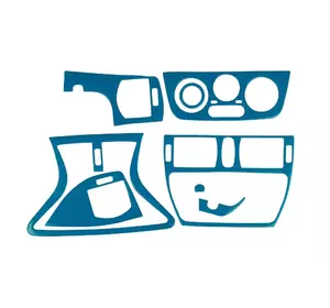 Накладки на панель (синій колір) для Fiat Marea 1999-2024 рр Накладки на панель (синій колір) для Fiat Marea 1999-2024 рр