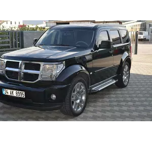 Бокові пороги Allmond Grey (2 шт., алюміній) для Dodge Nitro 2007-2024 рр