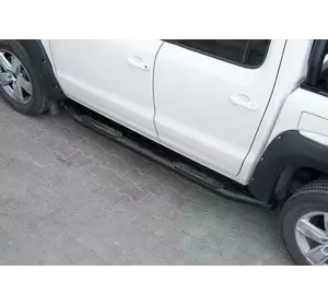 Бокові пороги Amazon Black (2 шт., чорні) для Toyota Hilux 2006-2015 рр Бокові пороги Amazon Black (2 шт., чорні) для Toyota Hilux 2006-2015 рр